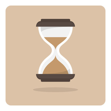 Vector of flat icon, hourglass on isolated background