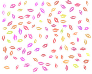 Lipstick color on white paper