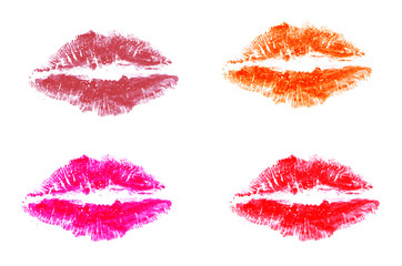 Lipstick color on white paper