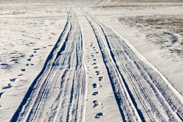 winter snowy road