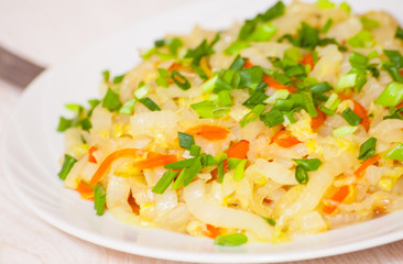 steamed cabbage