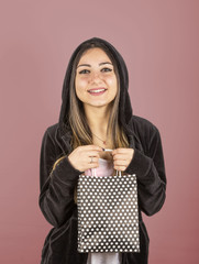 young girl in studio