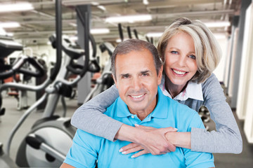 Fit Mature Couple At Gym