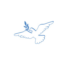 Dove with olive branch