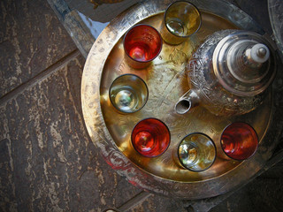 Moroccan Teapot & Glasses