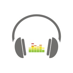 Icono escuchar música color