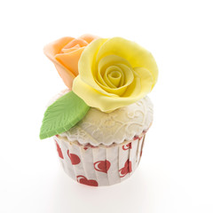 Obraz na płótnie Canvas flower cup cakes