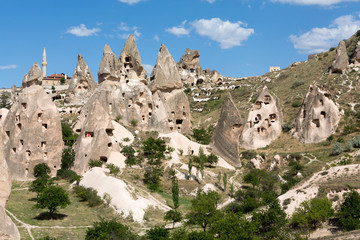 Fototapeta na wymiar view of Uchisar castle in Cappadocia , Turkey