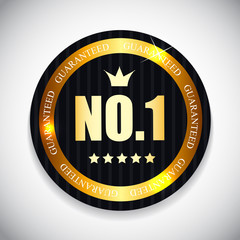 No.1 Golden Label  Vector Illustration