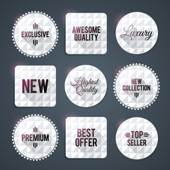 Luxury badges and labels, print friendly. ESP10.