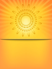 Abstract Sun Sunburst Pattern template
