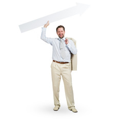 Businessman with arrow
