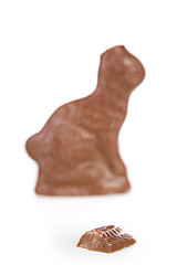 Easter: Chocolate Easter Bunny With Ear Broken Off