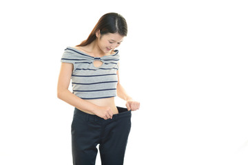 Fototapeta premium ダイエットに成功した女性