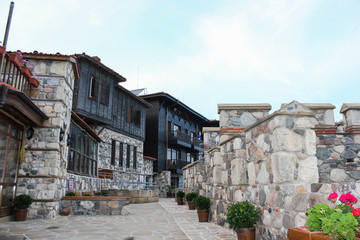 Fototapeta na wymiar fortress wall in the old town of Sozopol, Bulgaria