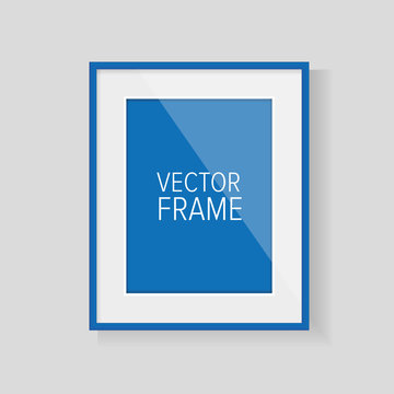 Realistic vector frame blue