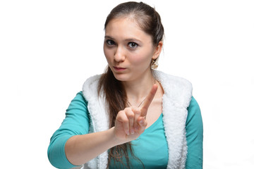 Junge Frau sagt nicht machen