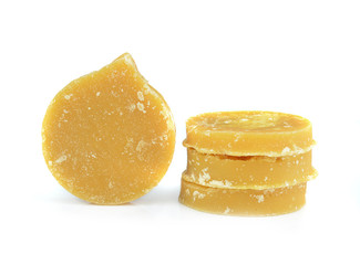 coconut sugar on white background