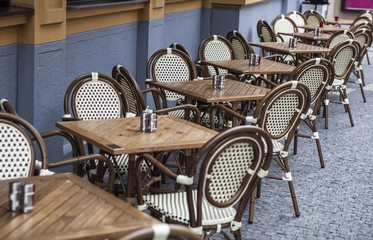 tables and chairs in Cafe
