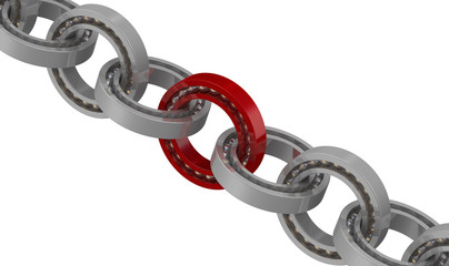 Цепь из подшипников. Слабое звено