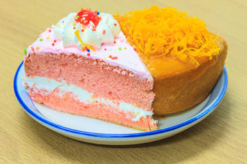 slice of Victoria sponge cake