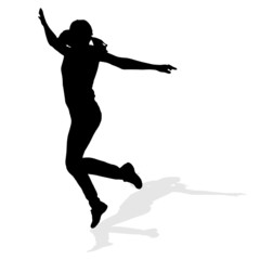 Vector silhouette of a woman.