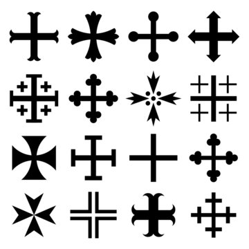 Heraldic Crosses Set