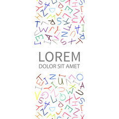 Children pencil ABC frame