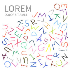 Children pencil ABC frame