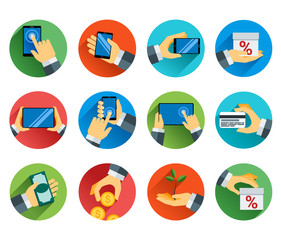 Flat design vector illustration concept for online services