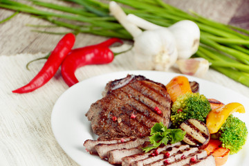 Delicious grilled beef steakes