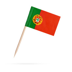 Miniature Flag Portugal. Isolated on white background © twixx