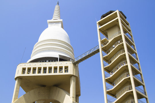 View of Sambodhi chaithya Buddhist Temple in Colombo, Sri Lanka
