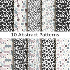 set of ten abstract patterns