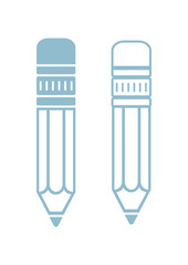 Pencil vector icon on white background