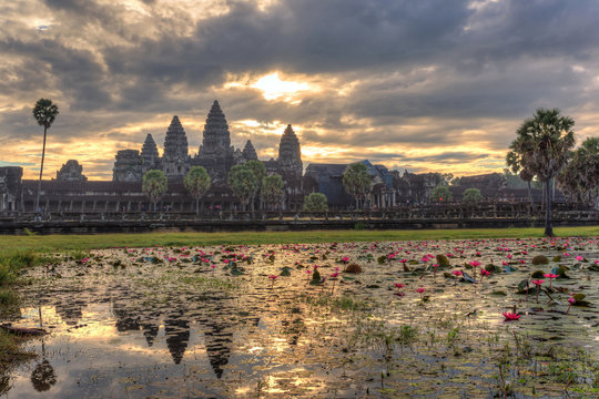 Sunrise at Angkor Wat Temple, Siem Reap, Cambodia
