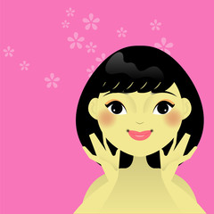 Woman's care of her skin
