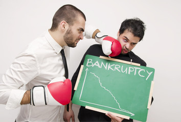 Business concept, competitive businessman metaphor