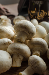 Mushrooms raw home-grown