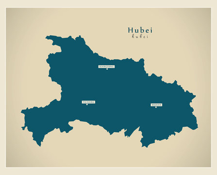 Modern Map - Hubei CN