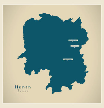 Modern Map - Hunan CN