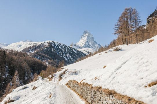 Zermatt, Dorf, Alpen, Wallis, Stafelalp, Winter, Schweiz