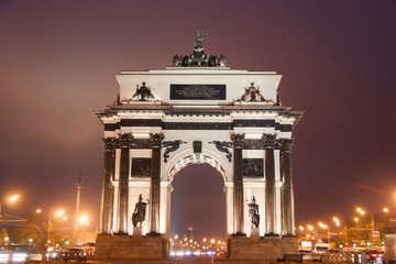 Fototapeta na wymiar Historic Monument Triumph Arc in Moscow