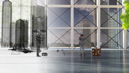 Aeroporto imbarco gate viaggiare