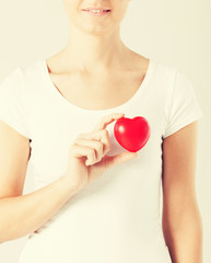 woman hands with heart