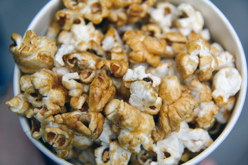 Popcorn in the paper box