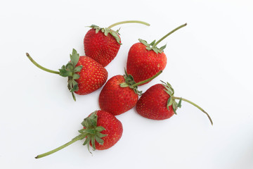 strawberry isolated white  background