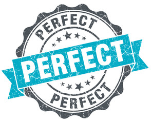 perfect vintage turquoise seal isolated on white