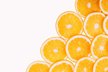 Orange Fruit Background. Summer Oranges. Healthy Food