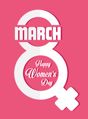 Womens day card design, vector illustration.